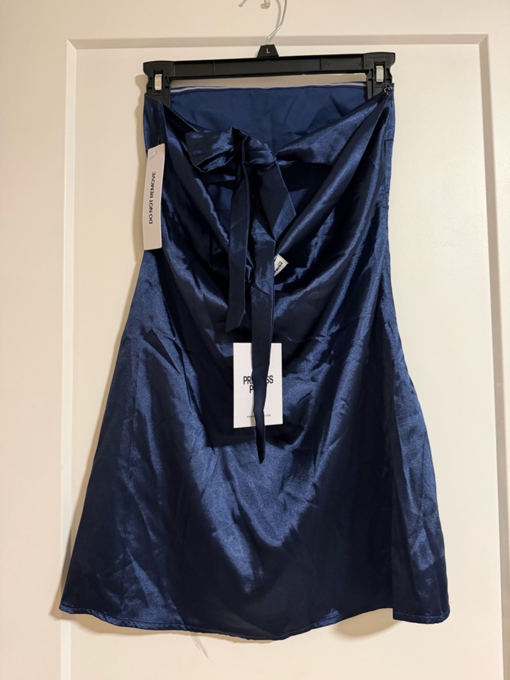 Princess Polly Navy Mini Strapless Dress NWT - Picture 2 of 3